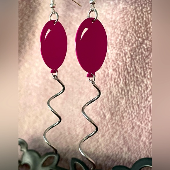Pink Balloon Earrings - Picture 2 of 4
